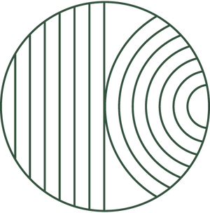 Round Kenkashi logo emblem in hunter green